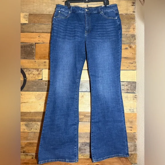 Ranch Dress'n by Fallon Taylor Adios Pantalones Bootcut Jeans 1XL 16/18 Long NWT